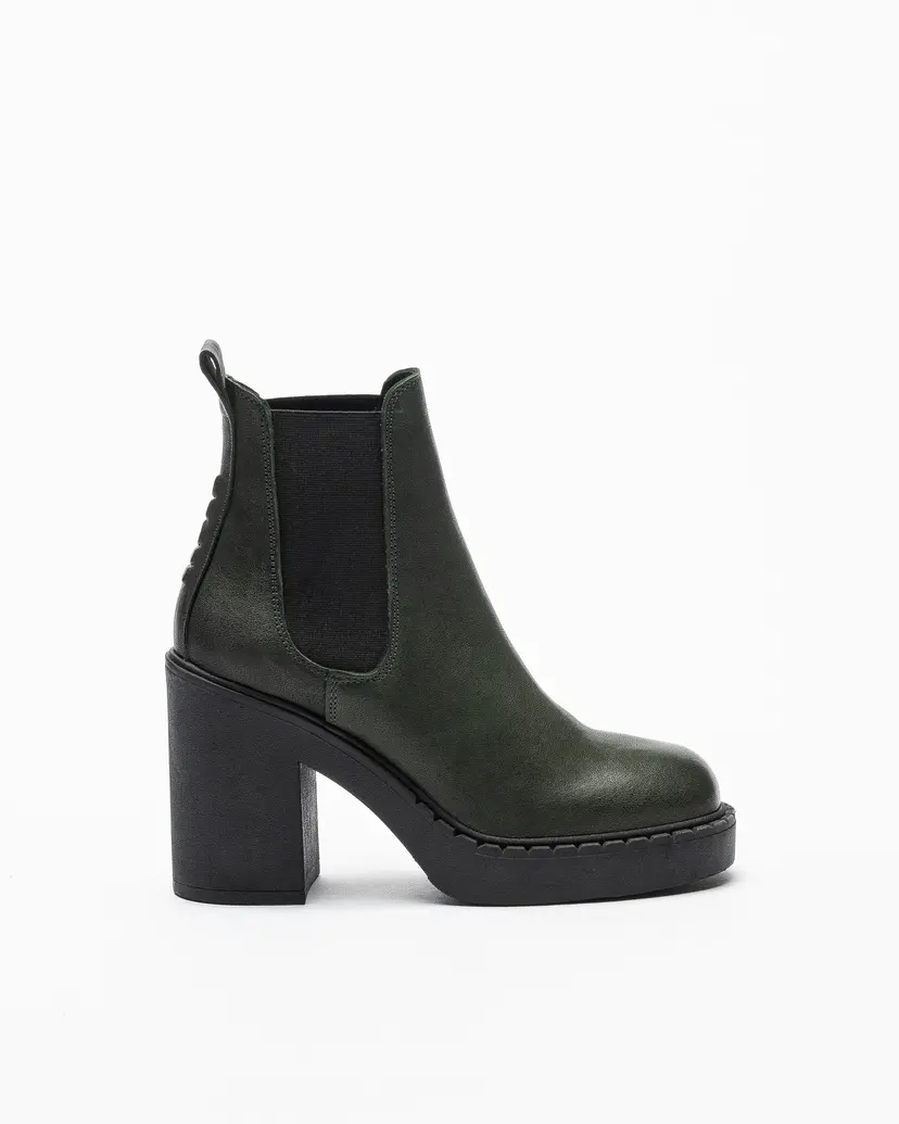 Dropp Dropp PF507 Green Chelsea Ankle boots