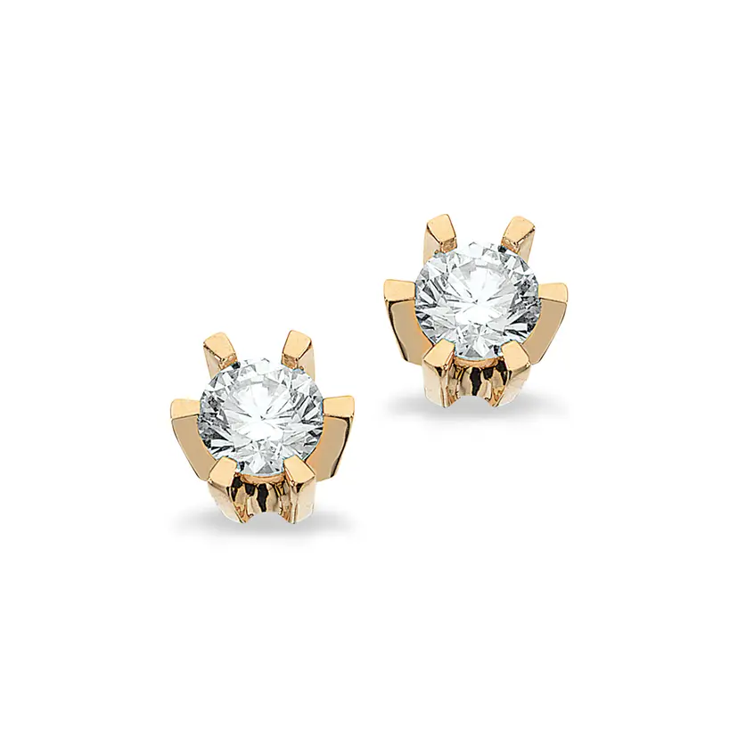 Prinsesse Scrouples - Prinsesse Ørestikker med 0,06ct diamant, Guld/Hvidguld - 1776,06