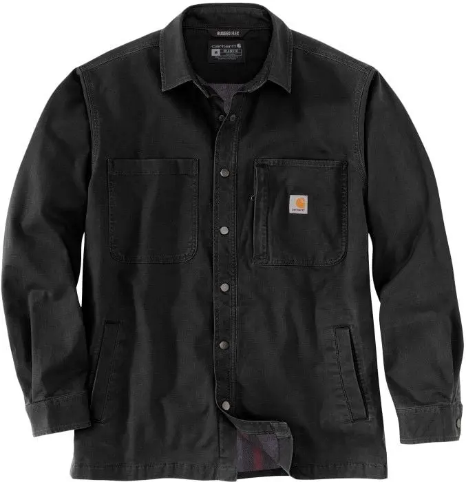 Carhartt Workwear Carhartt Workwear Carhartt M's Fleece Lined Snap Front Shirt Jacket Black