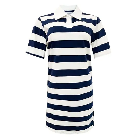 Liberté essentiel Liberté - Polo SS Dress - Navy White Stripe
