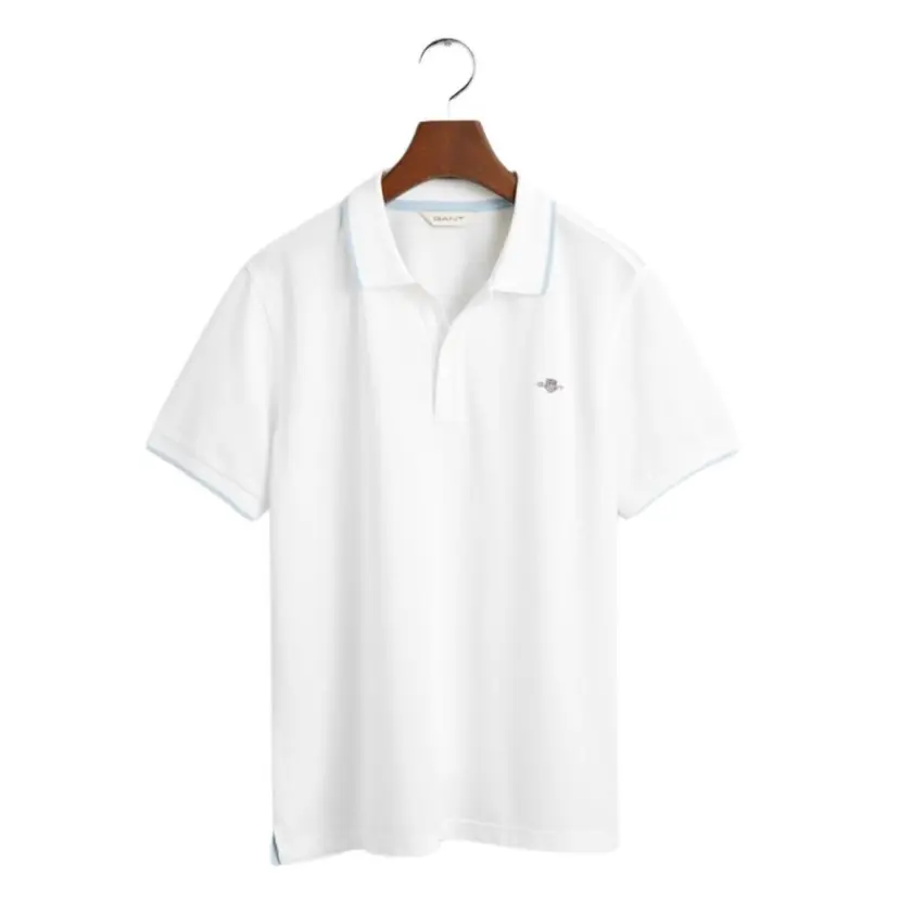 GANT Gant - Poloskjorte Jr Striped Polo Pique Rugger White