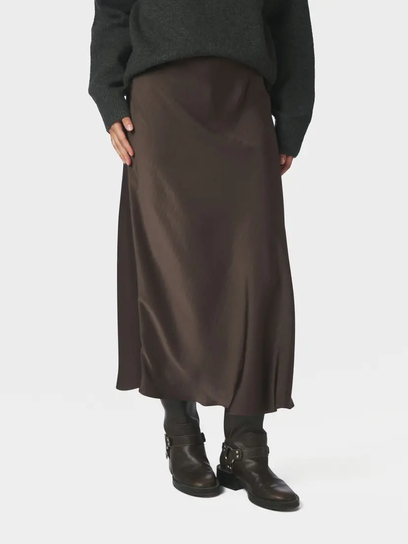 Neo Noir Bovary Skirt Dark Brown - L