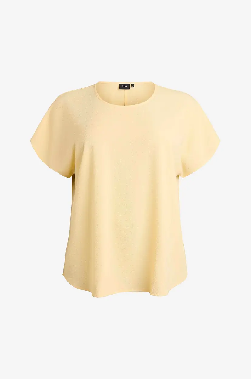 Zizzi Bluse vAnni S/S Top - Gul