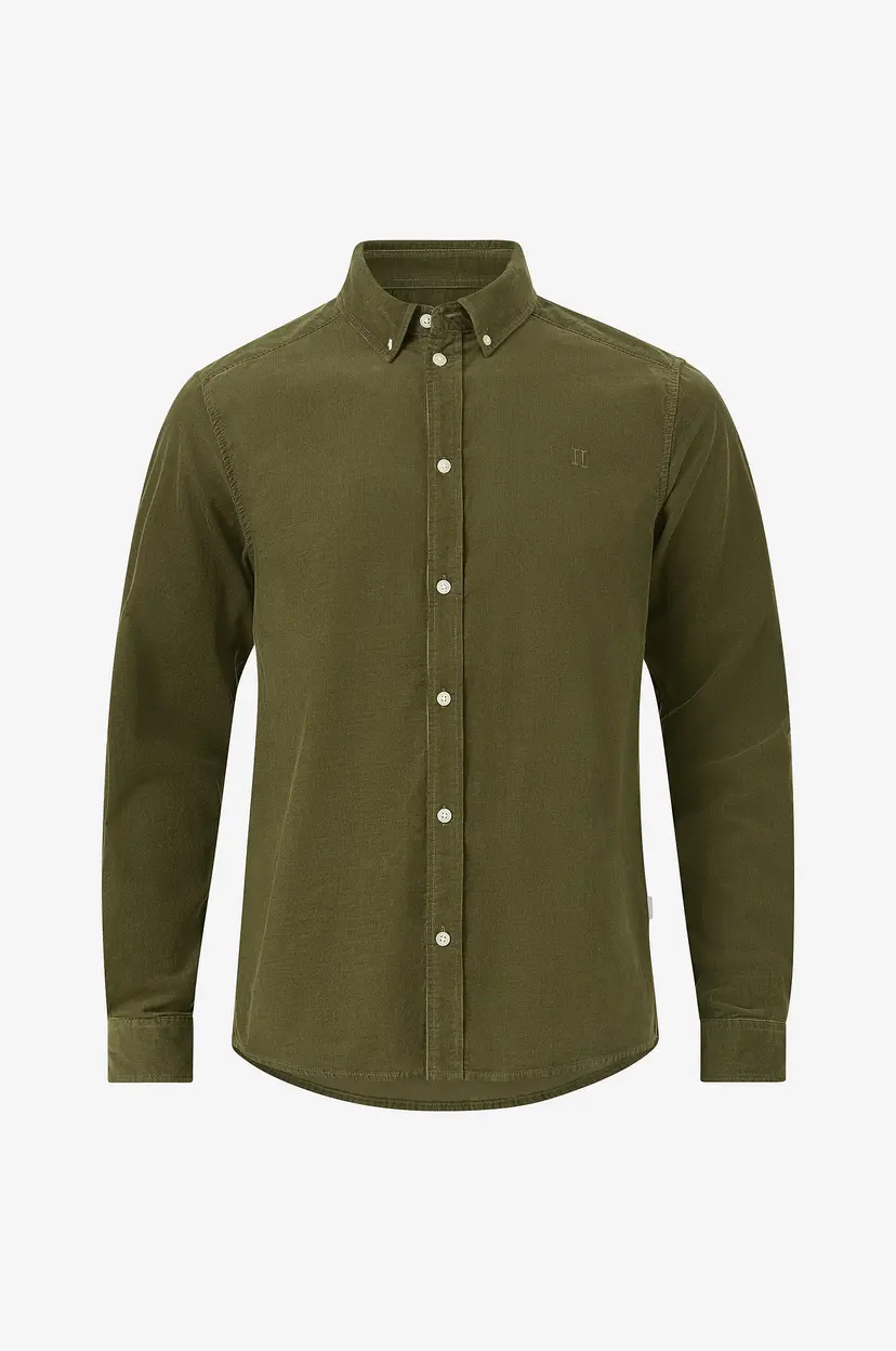 Les Deux Manchester-skjorte Christoph Corduroy Shirt - Grønn