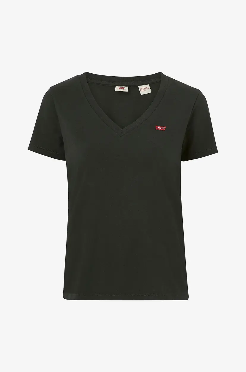Levi's T-skjorte Perfect V-neck - Svart