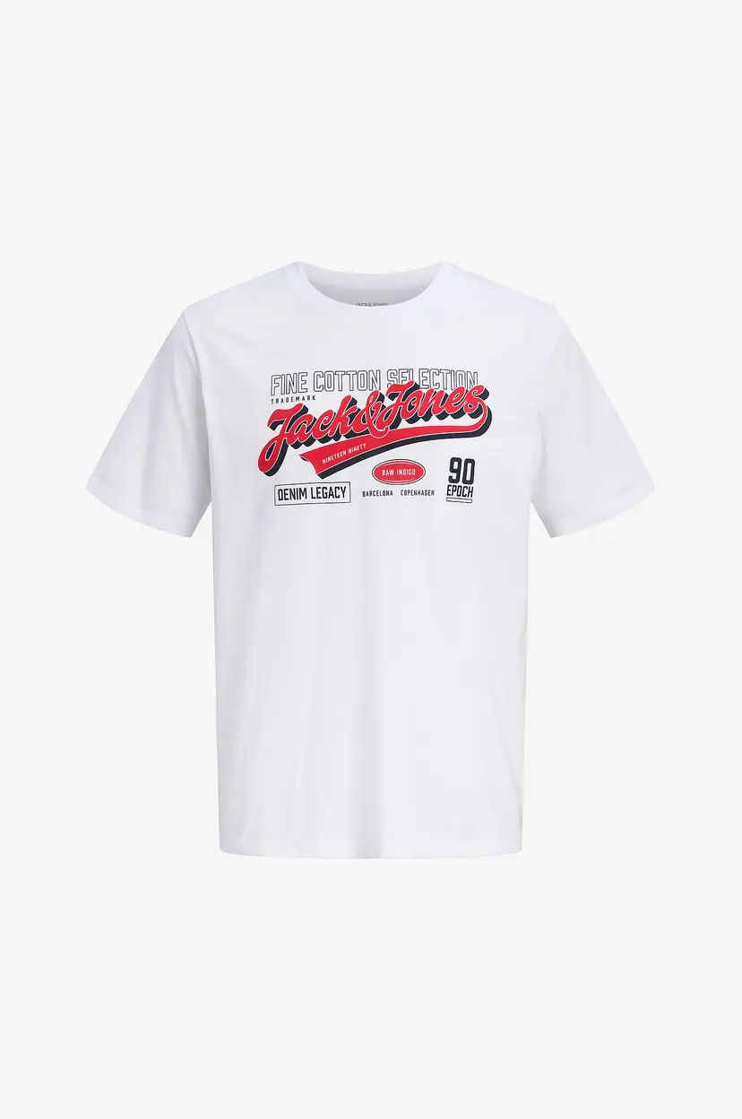 Jack & Jones Plus T-skjorte Jjelogo Tee Ss O-Neck 2 Col Aw26 Sn - Hvit