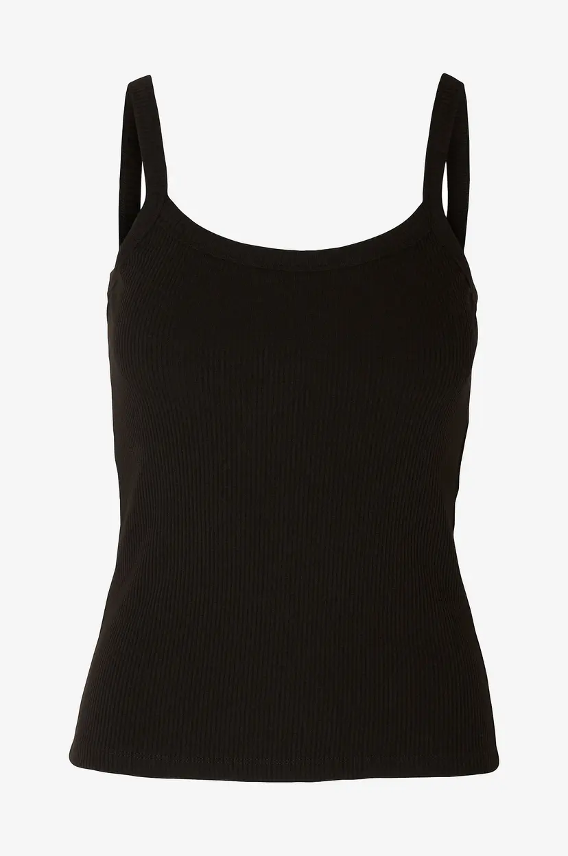 Selected Women Singlet slfCelica Anna Strap Tank Top - Svart