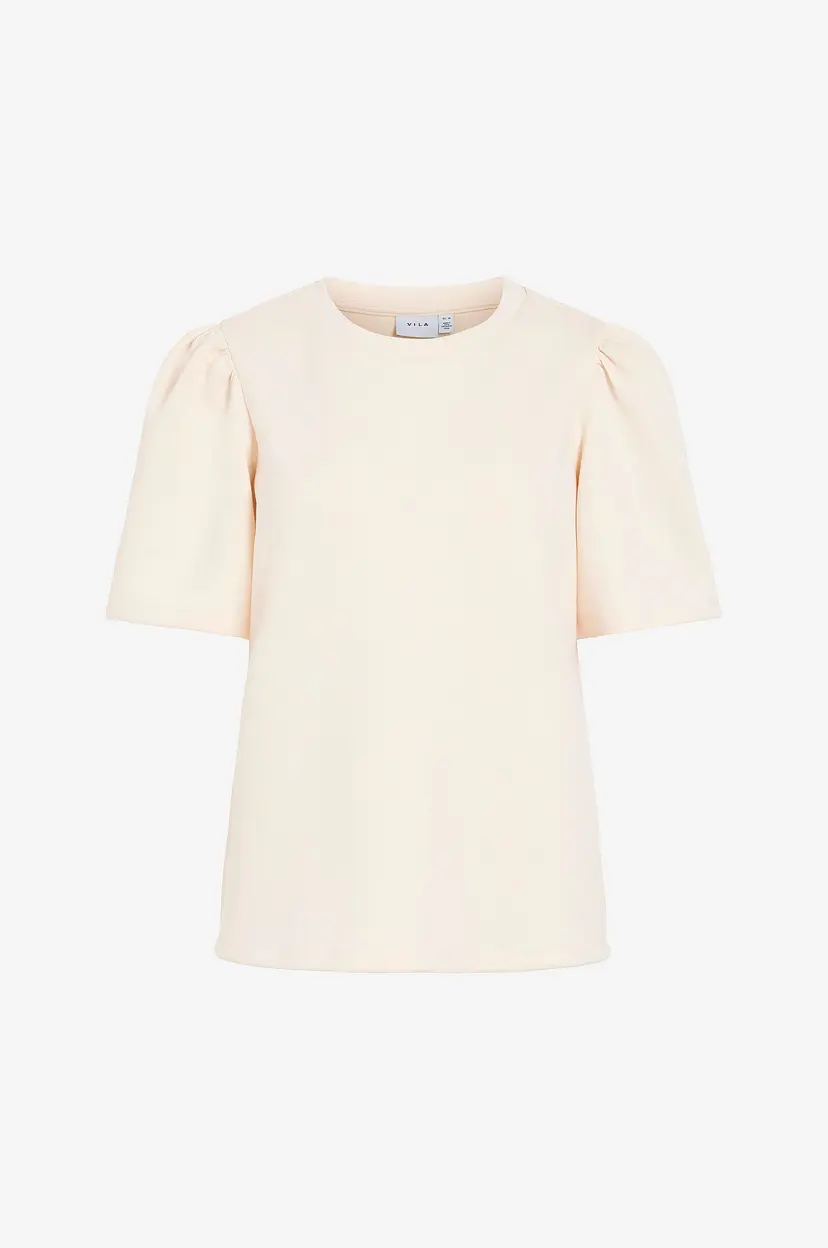 Vila Topp viSandy 2/4 O-neck Sweat - Beige
