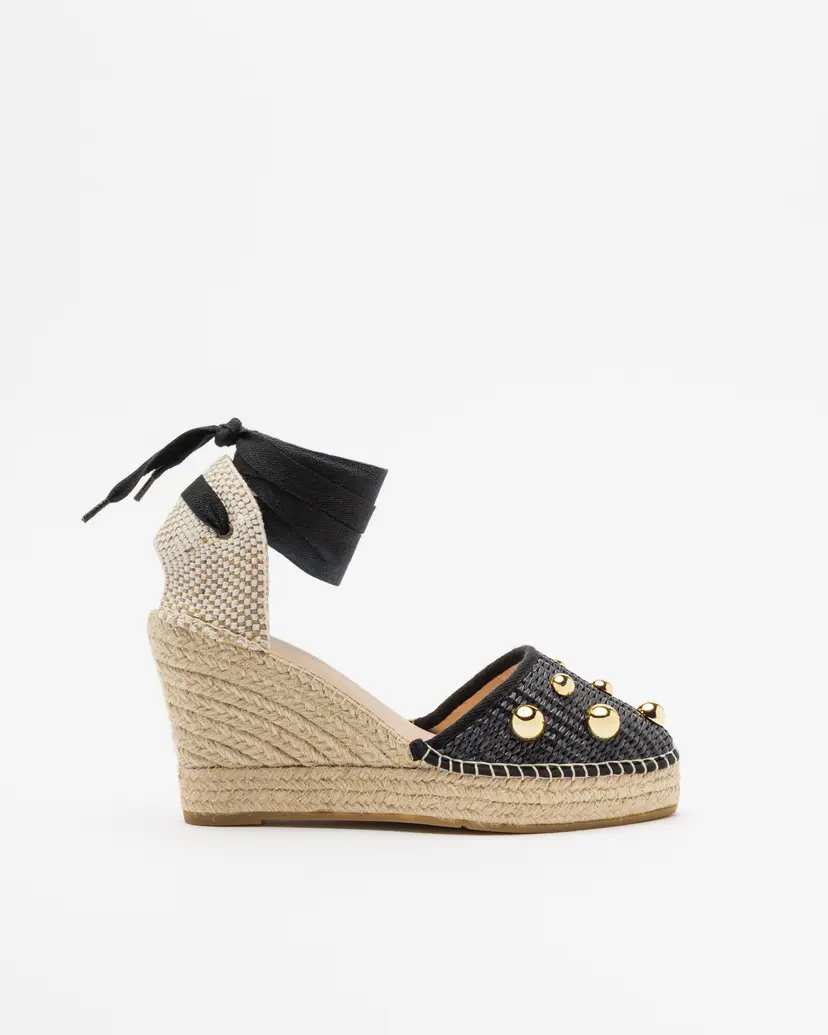 PROF PROF DENIS 19 Black Wedge espadrilles