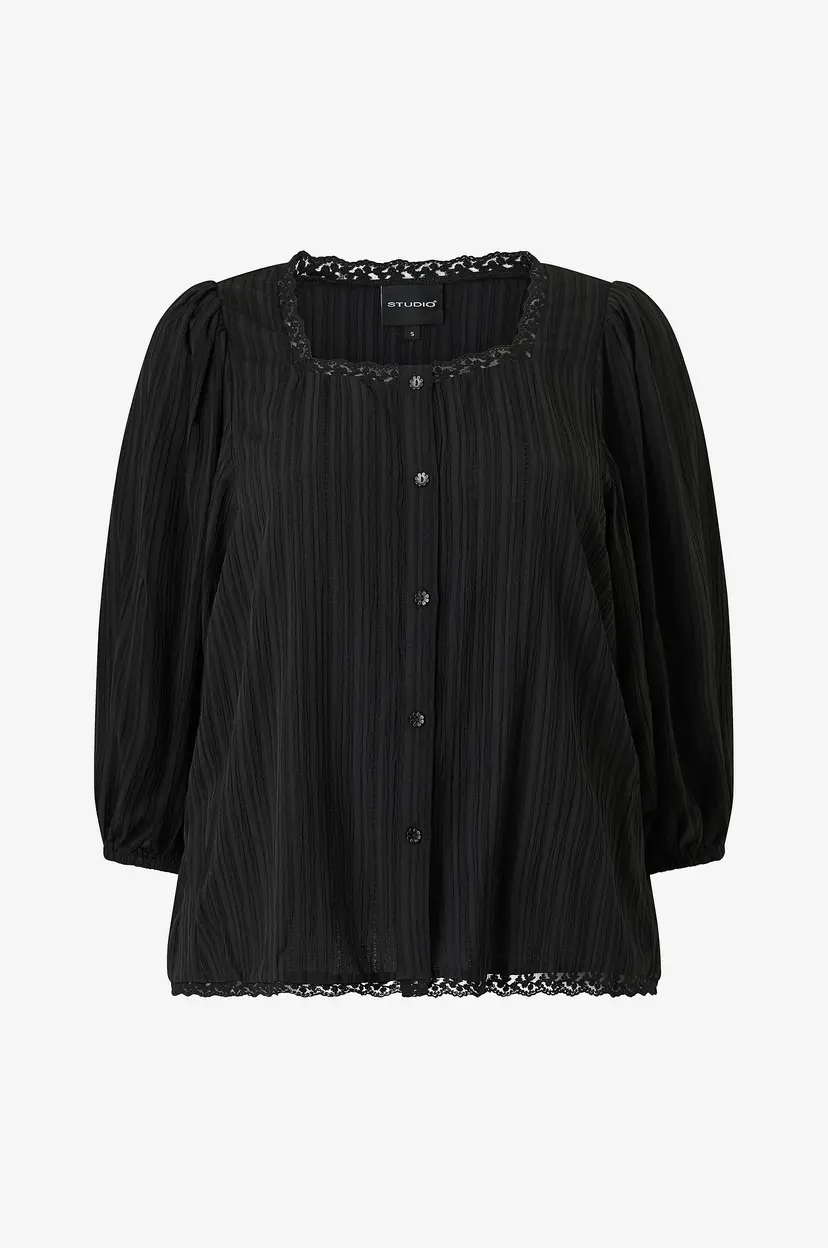 Studio Bluse sAntonia Cardigan - Svart