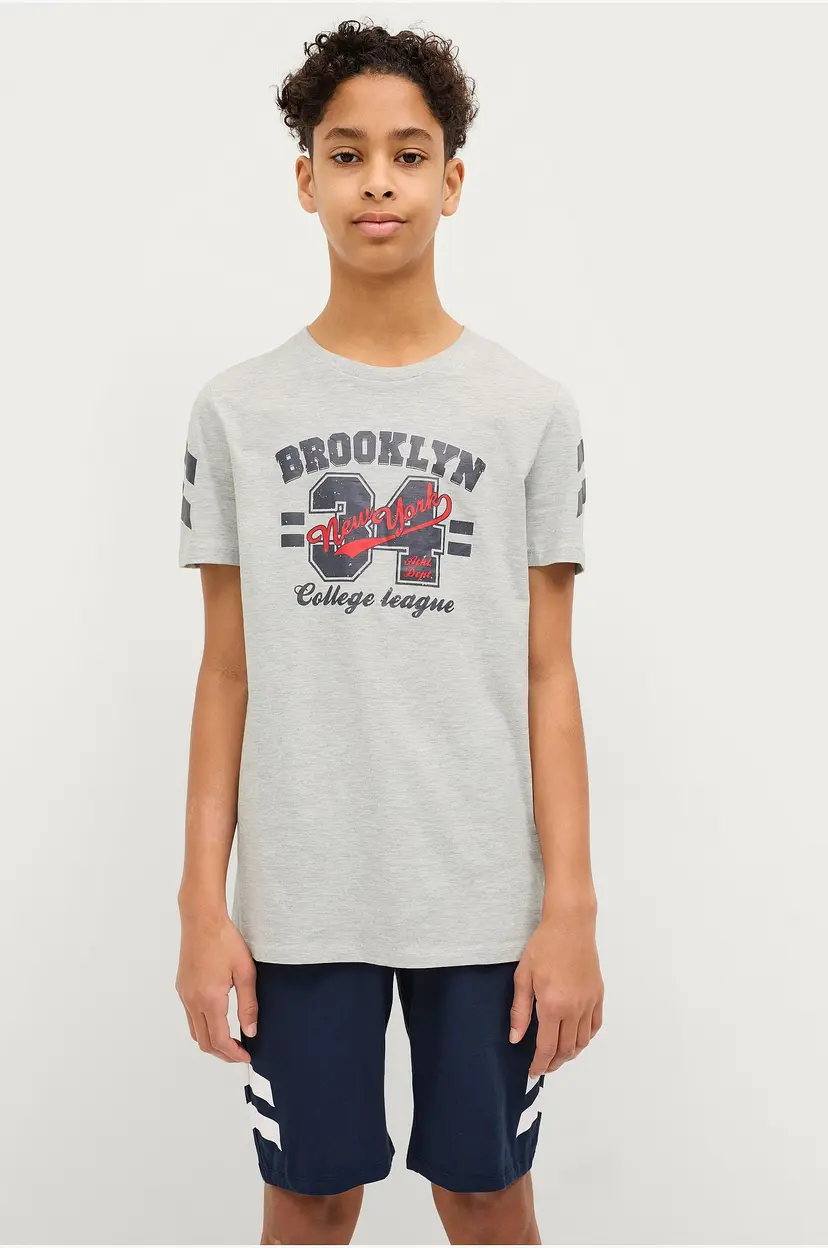 Ellos Collection Sett Zac med T-shirt og shorts - Blå
