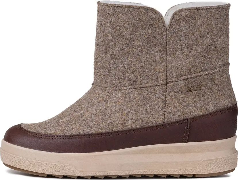 Pomar Pomar Women's Niva GORE-TEX Ankle Boot Sand Felt/vivian Brown/fur