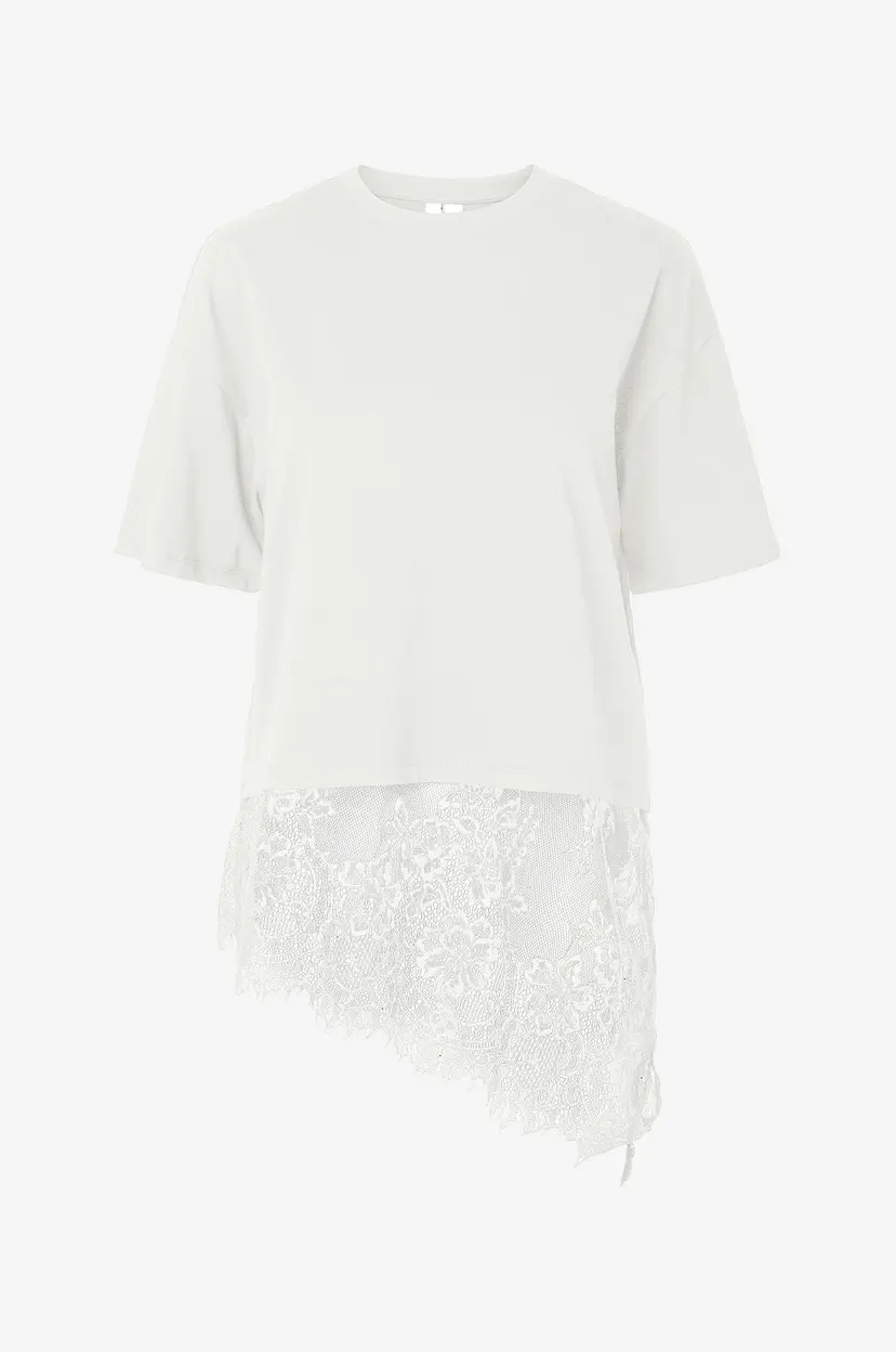 Pieces T-skjorte pcMave SS Lace - Hvit