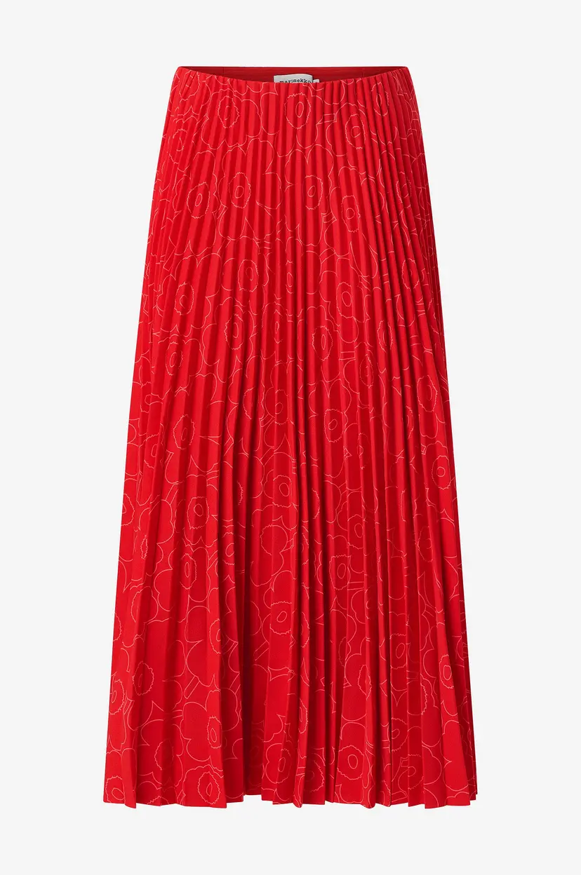 Marimekko Skjørt Myy Piirto Unikko - Rød