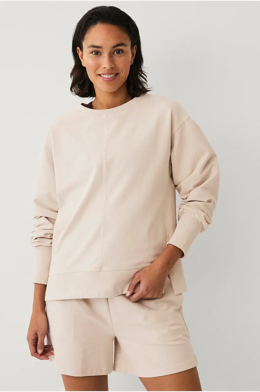 Ellos STUDIO Sweat Crewneck Soft - Beige