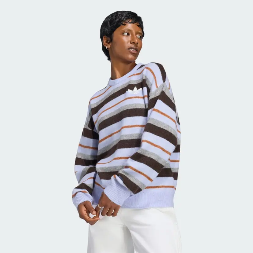 Adidas KNIT ESSENTIALS STRIPED CREW Genser
