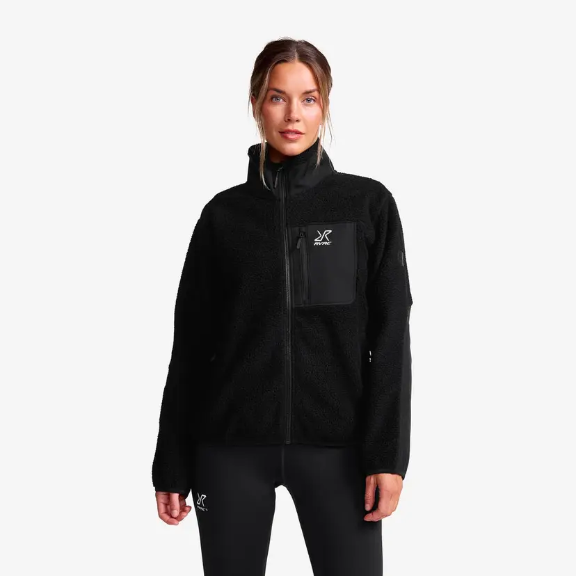 RevolutionRace High Pile Fleece Jacket Dame Black