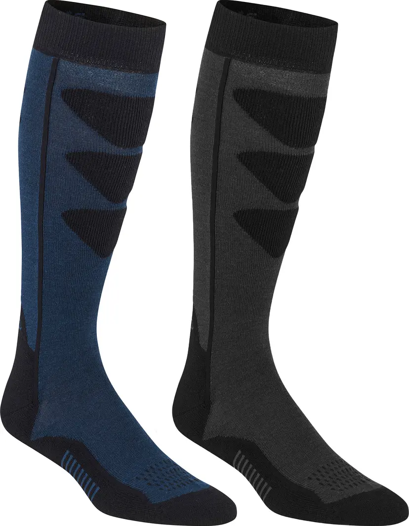 Bula Bula Unisex Alpine Ski Sock 2-Pack Black/navy