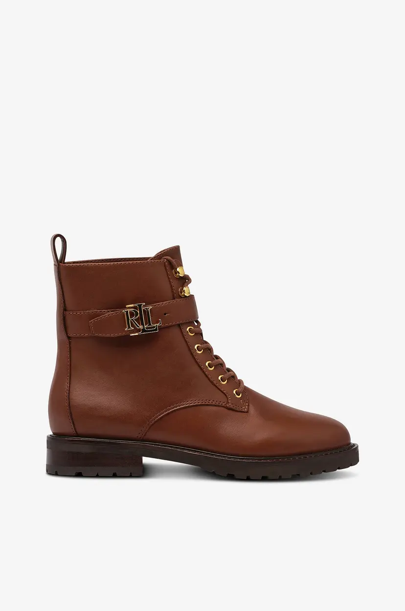 Lauren Ralph Lauren Støvler Burnished Calf-Elridge Bootie - Brun