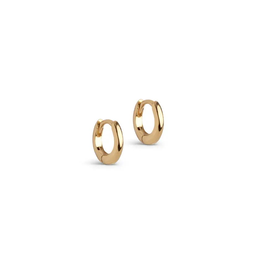 Enamel Enamel - Classic Hoops 8 mm i forgyldt sølv - E176G