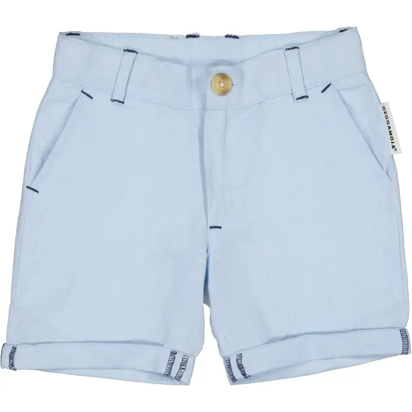Geggamoja Linneshorts Ljusblå - 86/92