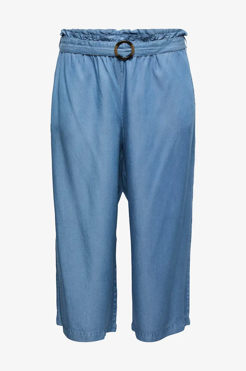 Vero Moda Curve Bukser vmcBree HR Tencel Belt Culotte Pant - Blå