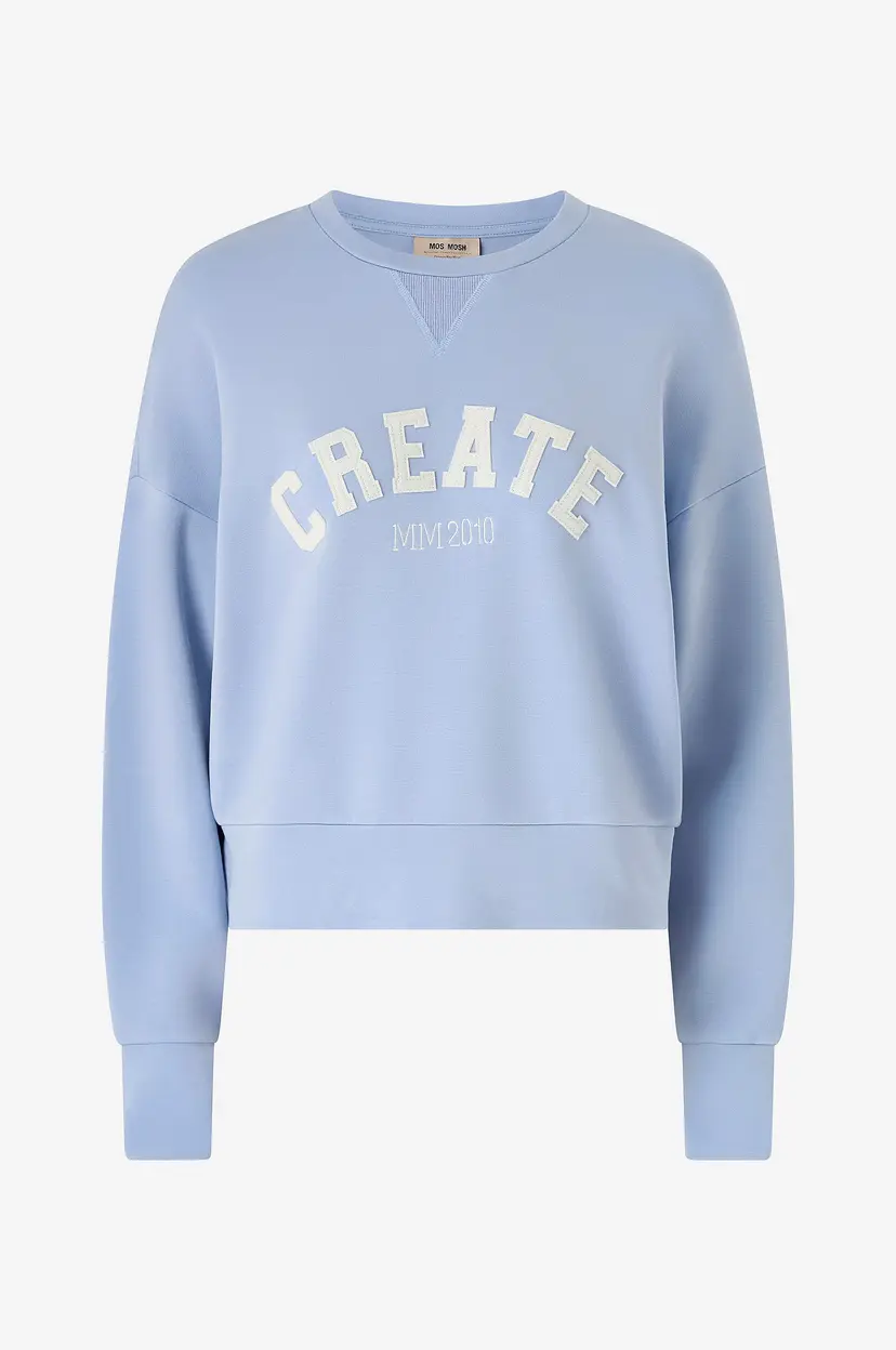 Mos Mosh Collegegenser mmCelli O-LS Sweatshirt - Blå