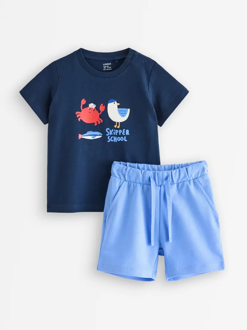 Lindex Sett - T-skjorte og sweatshorts