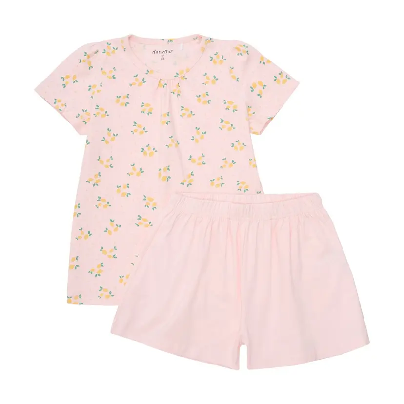 Minymo Minymo T-shirt+Short Set AOP Rosen Quartz (128 / 8 år)