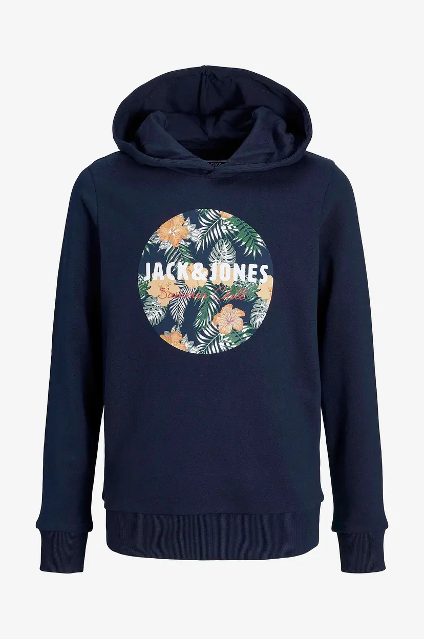 Jack & Jones Junior Hettegenser jjChill Shape Sweat Hood - Blå