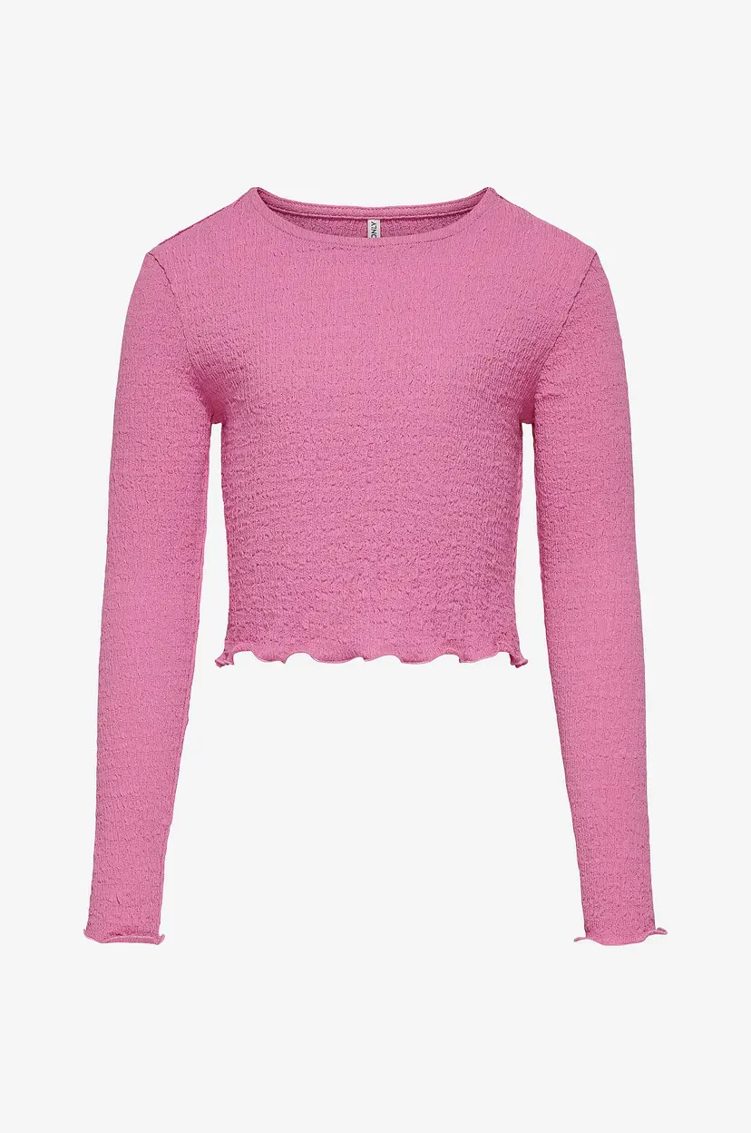 Kids Only Topp koGemma Structure L/s Top FF Jrs - Rosa