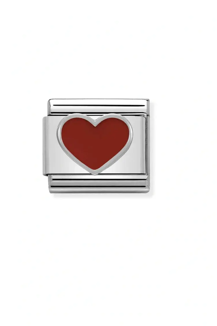 Nomination Red Heart Silver