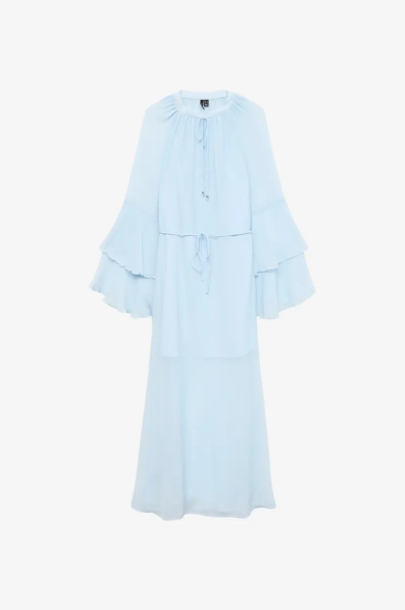 Vero Moda Maxikjole vmCamille Frill Maxi Dress - Blå