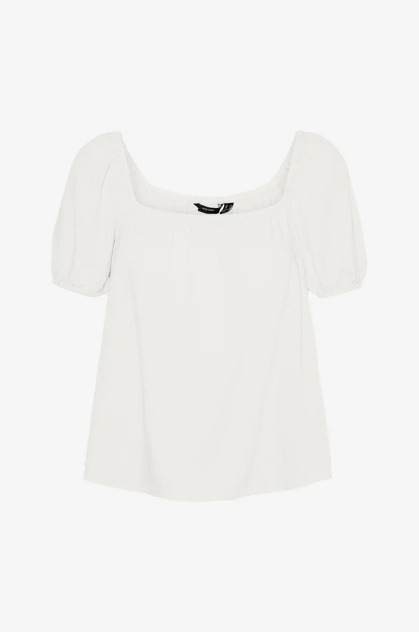 Vero Moda Topp vmMymilo SS Squared Top Wvn GA - Hvit