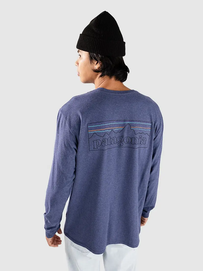 Patagonia Patagonia P-6 Logo Responsibili Langermet T-skjorte blå
