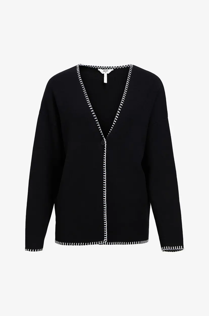 Object Collectors Item Kardigan objReynard LS Stich - Svart