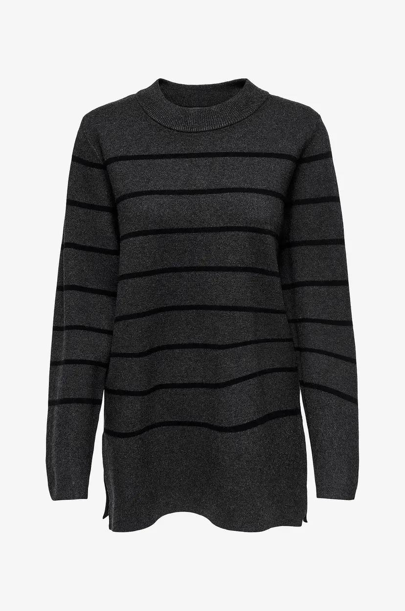JDY Genser jdyMila Life L/S ON Long Slit Pull - Grå