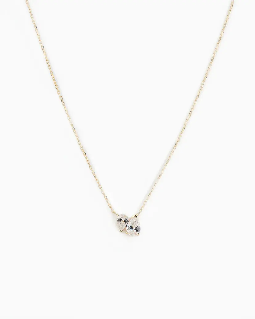 ANI Jewels Doppio Pera Necklace Gold