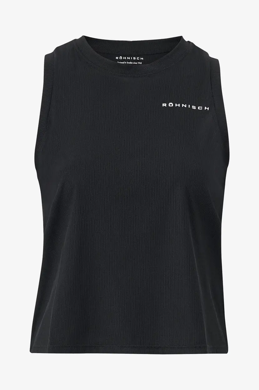 Rohnisch Topp Rib Cropped Singlet - Svart