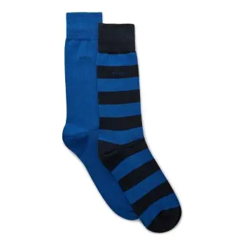 BOSS BOSS Strømper 2P RS Block CC Socks Blå Str 39/42 Herre