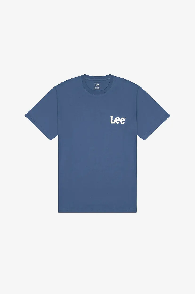 Lee T-skjorte SS Small Logo - Blå