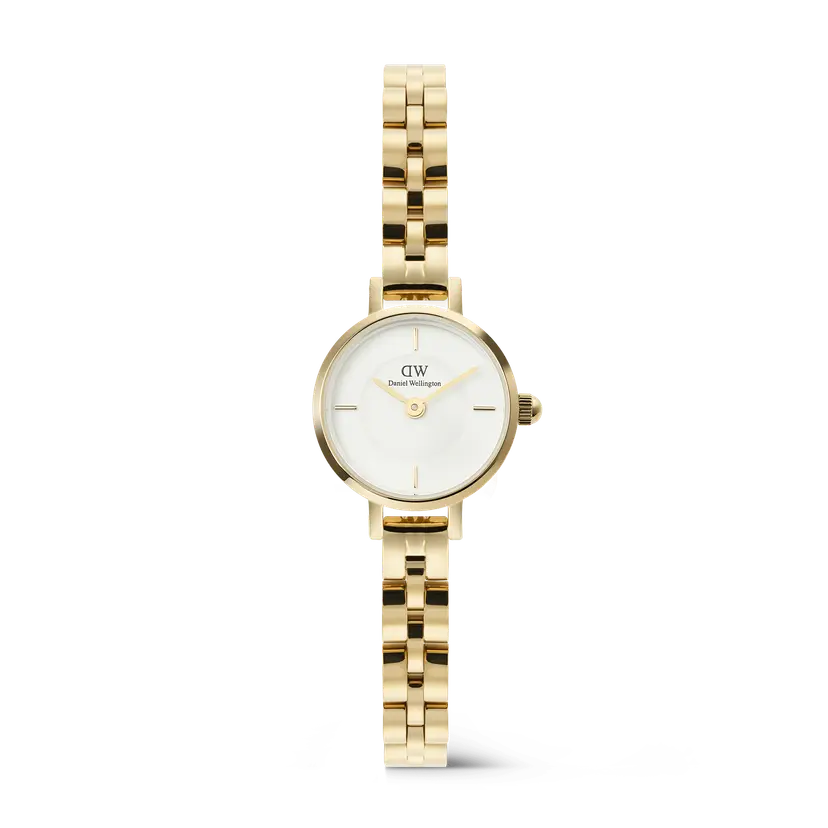 Daniel Wellington Gold 19mm Watch Petite Mini Arch 3-link White | DW