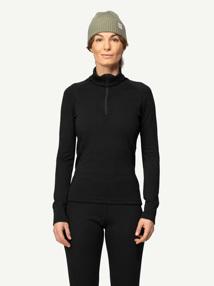 Devold Devold - Duo Active Merino 205 Zip Neck Dame - Large - Svart