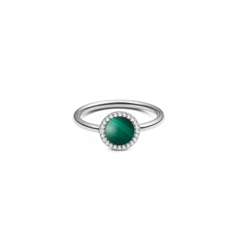 Daniel Wellington Silver Ring Audrey Malachite | DW