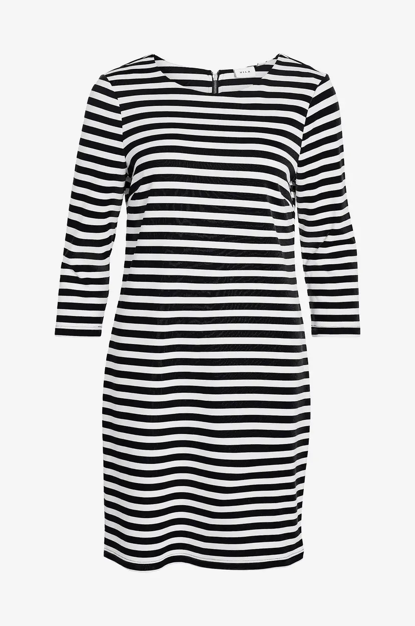 Vila Kjole viNinny 3/4 O-neck Dress - Svart