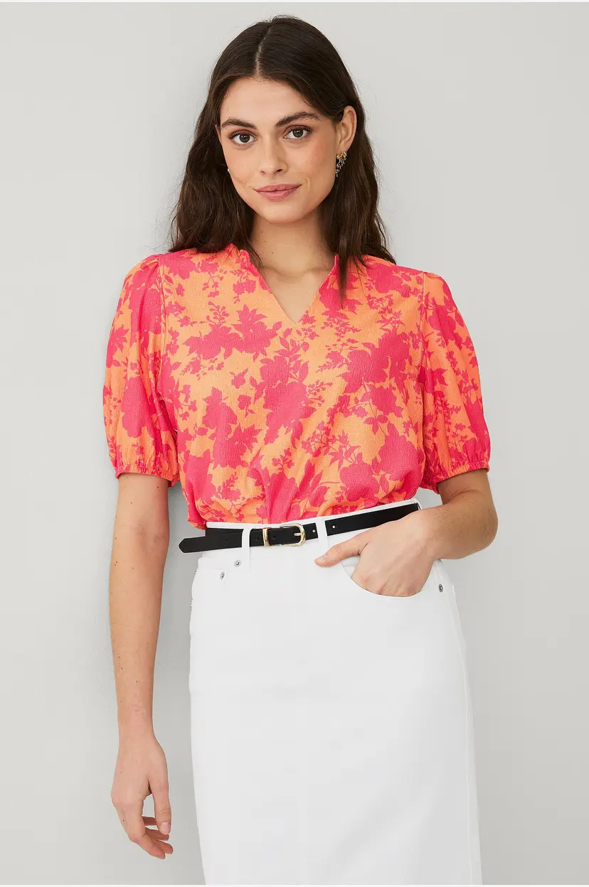 Ellos Collection Jerseybluse - Rød