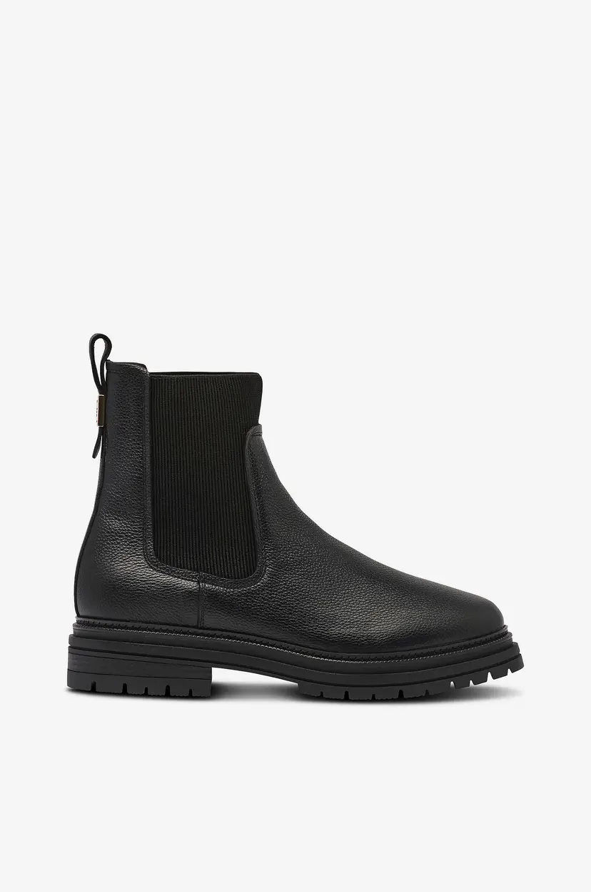 Tommy Hilfiger Chelseaboots TH Plaque Pebble Chelsea Warm - Svart