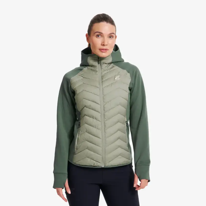 RevolutionRace Evolution Hybrid Fleece Jacket Dame Balsam Green/Shadow