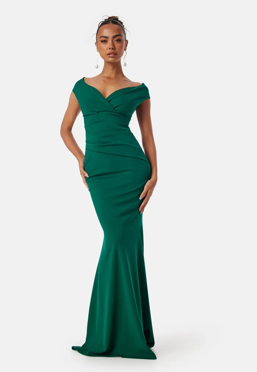 Bardot Pleat Maxi Dress