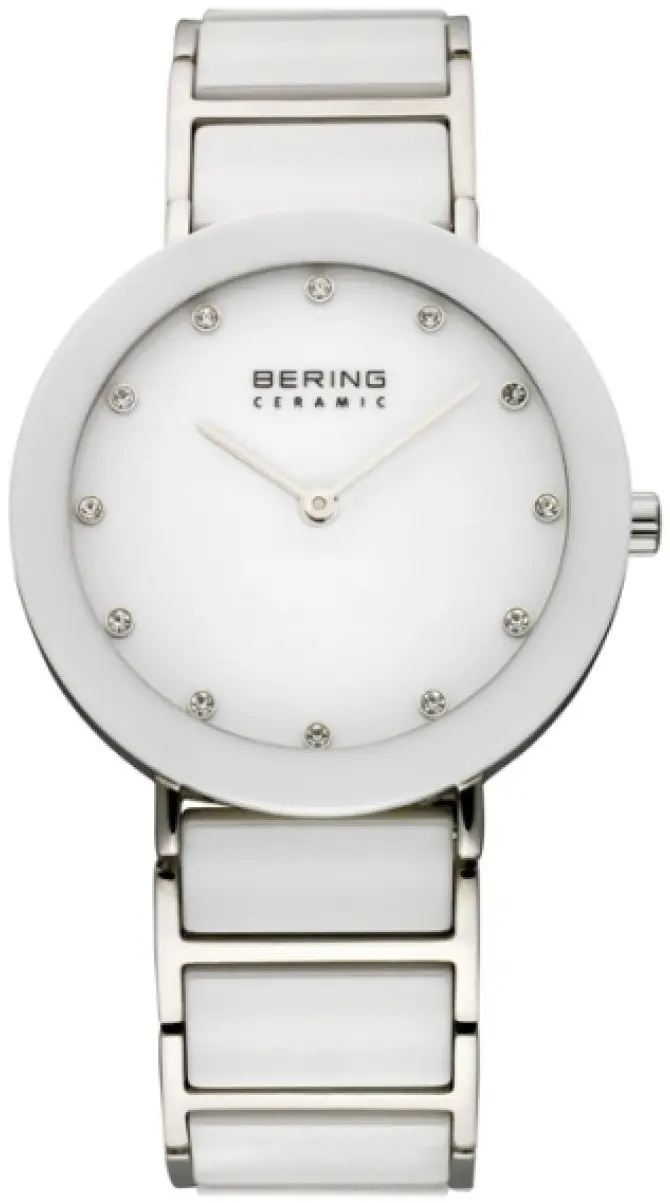 BERING Bering Dameklokke 11435-754 Ceramic Hvit/Stål Ø35 mm